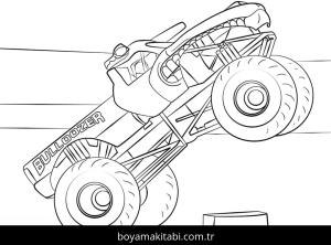 Monster Truck boyama sayfası – çocuklar için, çizgi film temalı