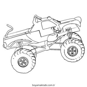 Monster Truck boyama sayfası – boyama çalışması, yaratıcılığı geliştirir