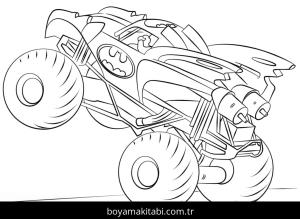 Monster Truck boyama sayfası – renkli çizimler, okul öncesi
