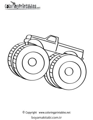 Monster Truck boyama sayfası – boyama çalışması, yaratıcılığı geliştirir