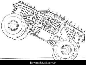 Monster Truck boyama sayfası – eğitici aktivite, yaratıcılık