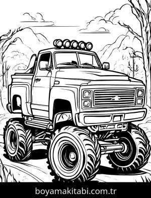 Monster Truck boyama sayfası,  coloring page, , 