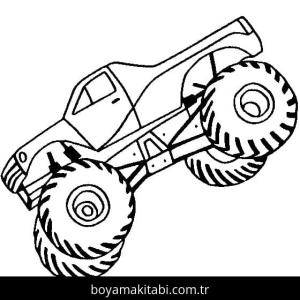 Monster Truck boyama sayfası – boyama çalışması, yaratıcılığı geliştirir