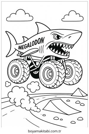 Monster Truck boyama sayfası – evde etkinlik, ücretsiz yazdır
