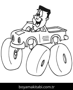 Monster Truck boyama sayfası – keyifli zaman, renkli çizimler