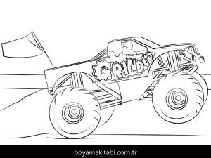 Monster Truck boyama sayfası – yaratıcılık, eğlenceli etkinlik