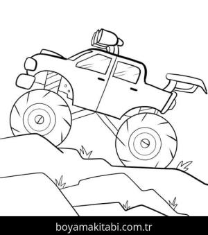 Monster Truck boyama sayfası – evde etkinlik, ücretsiz yazdır