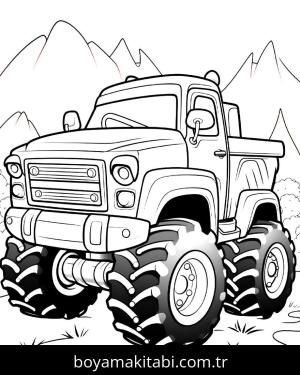 Monster Truck boyama sayfası,  coloring page, , 