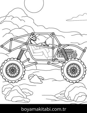 Monster Truck boyama sayfası – okul öncesi, evde etkinlik