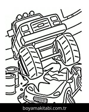 Monster Truck boyama sayfası – ücretsiz yazdır, boyama etkinliği