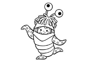 Monsters Inc. boyama sayfası,  coloring page, Canavar Boo, 