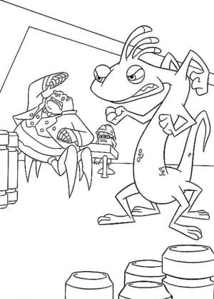 Monsters Inc. boyama sayfası,  coloring page, Randall ve Henry J. Waternoose, 