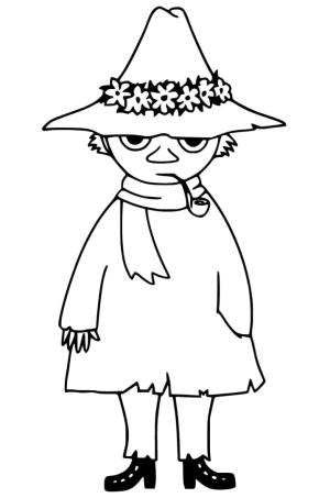 Moomin boyama sayfası,  coloring page, Snufkin, 