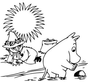 Moomin boyama sayfası,  coloring page, Çocuklar için Moomin resmi, 