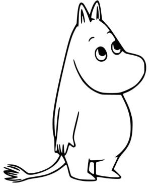 Moomin boyama sayfası,  coloring page, Ücretsiz Moomin kroki görüntüsü, 