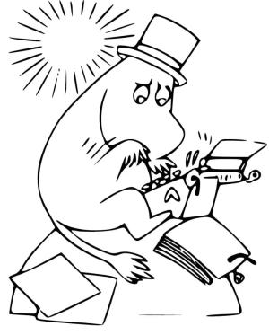 Moomin boyama sayfası,  coloring page, Çocuklar için Moomin kroki resmi, 