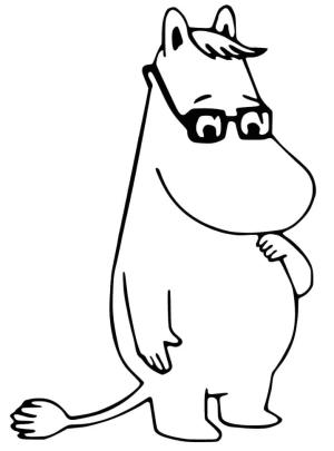 Moomin boyama sayfası,  coloring page, Moomin den Snork, 