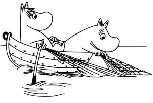 Moomin boyama sayfası,  coloring page, Moomin anahat görüntü baskısı, 