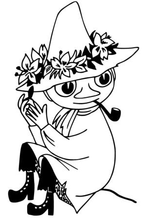 Moomin boyama sayfası,  coloring page, Moomin den Snufkin, 