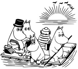 Moomin boyama sayfası,  coloring page, Çocuklar için yazdırılabilir Moomin görseli, 