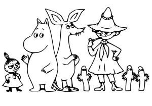 Moomin boyama sayfası,  coloring page, Moomin anahat resmi, 