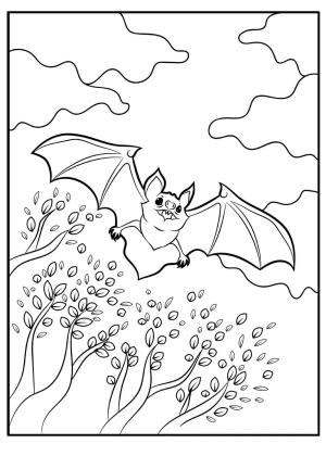 Morcego boyama sayfası,  coloring page, Mutlu Yarasa, 