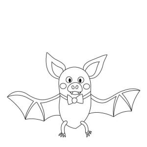 Morcego boyama sayfası,  coloring page, Beyefendi Yarasa, 