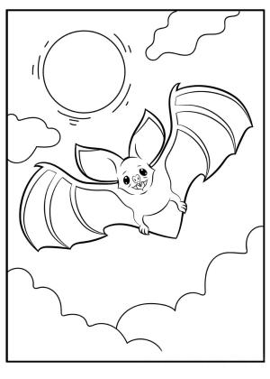 Morcego boyama sayfası,  coloring page, Uçan Yarasa, 