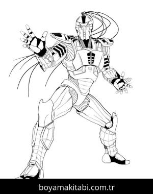 Mortal Kombat boyama sayfası – boyama çalışması, yaratıcılığı geliştirir