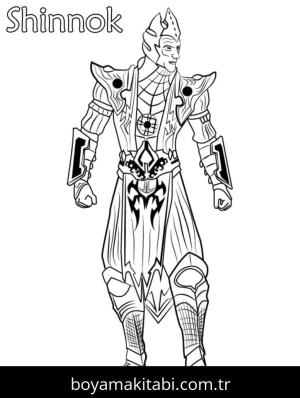Mortal Kombat boyama sayfası – kolay boyama, eğitici aktivite