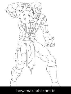 Mortal Kombat boyama sayfası – yaratıcılık, eğlenceli etkinlik