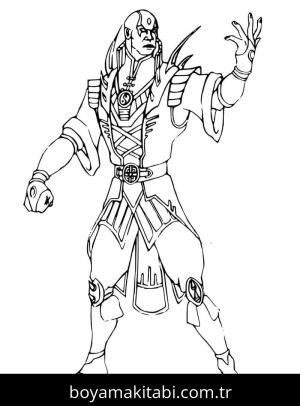 Mortal Kombat boyama sayfası – boyama etkinliği, çocuk aktivitesi