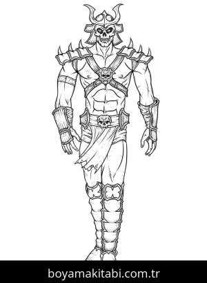Mortal Kombat boyama sayfası – sanatsal çalışma, çocuklar için