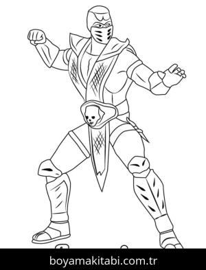Mortal Kombat boyama sayfası – evde etkinlik, ücretsiz yazdır