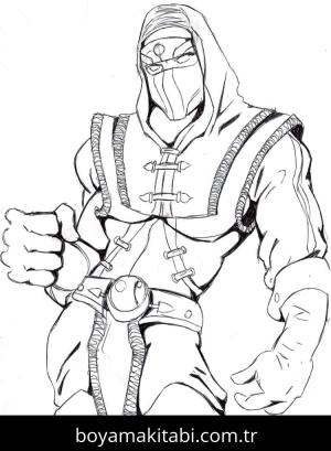 Mortal Kombat boyama sayfası – okul öncesi, evde etkinlik