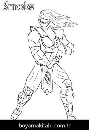 Mortal Kombat boyama sayfası – çocuklar için, çizgi film temalı