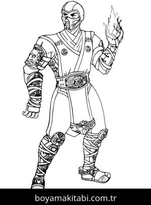 Mortal Kombat boyama sayfası – okul öncesi, evde etkinlik