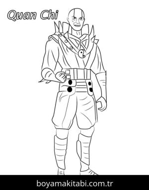 Mortal Kombat boyama sayfası – kolay boyama, eğitici aktivite