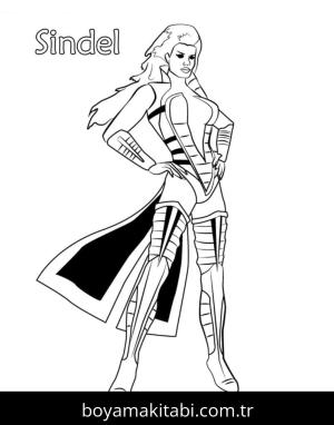 Mortal Kombat boyama sayfası – çizgi film temalı, basit çizim