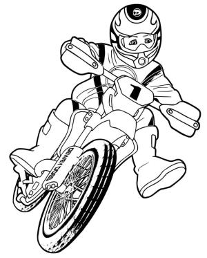 Motokros boyama sayfası,  coloring page, Çocuklar için motokros bisikleti çizimi, 