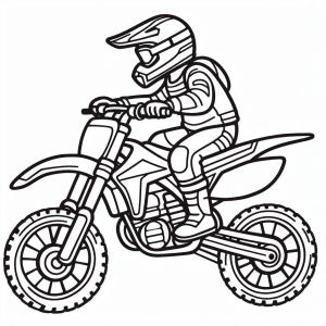 Motokros boyama sayfası,  coloring page, Sevimli bir motosiklet çizin, 