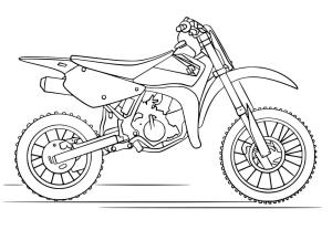 Motokros boyama sayfası,  coloring page, Kolayca bir motokros çizin, 