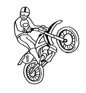 Motokros boyama sayfası,  coloring page, Harika bir motokros çizin, 