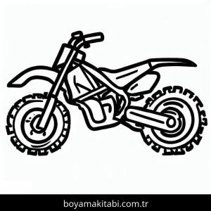 Motosiklet boyama sayfası – eğlenceli etkinlik, el becerilerini geliştirir