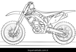 Motosiklet boyama sayfası – evde etkinlik, ücretsiz yazdır