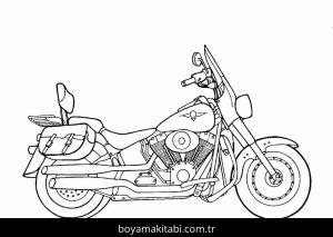 Motosiklet boyama sayfası – eğitici aktivite, yaratıcılık