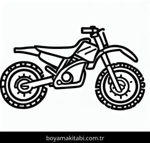 Motosiklet boyama sayfası – okul öncesi, evde etkinlik