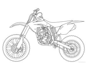 Motosiklet boyama sayfası,  coloring page, Spor Motosiklet, 