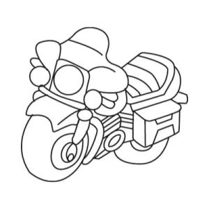 Motosiklet boyama sayfası,  coloring page, Şirin motosiklet, 