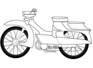 Motosiklet boyama sayfası,  coloring page, Moped, 